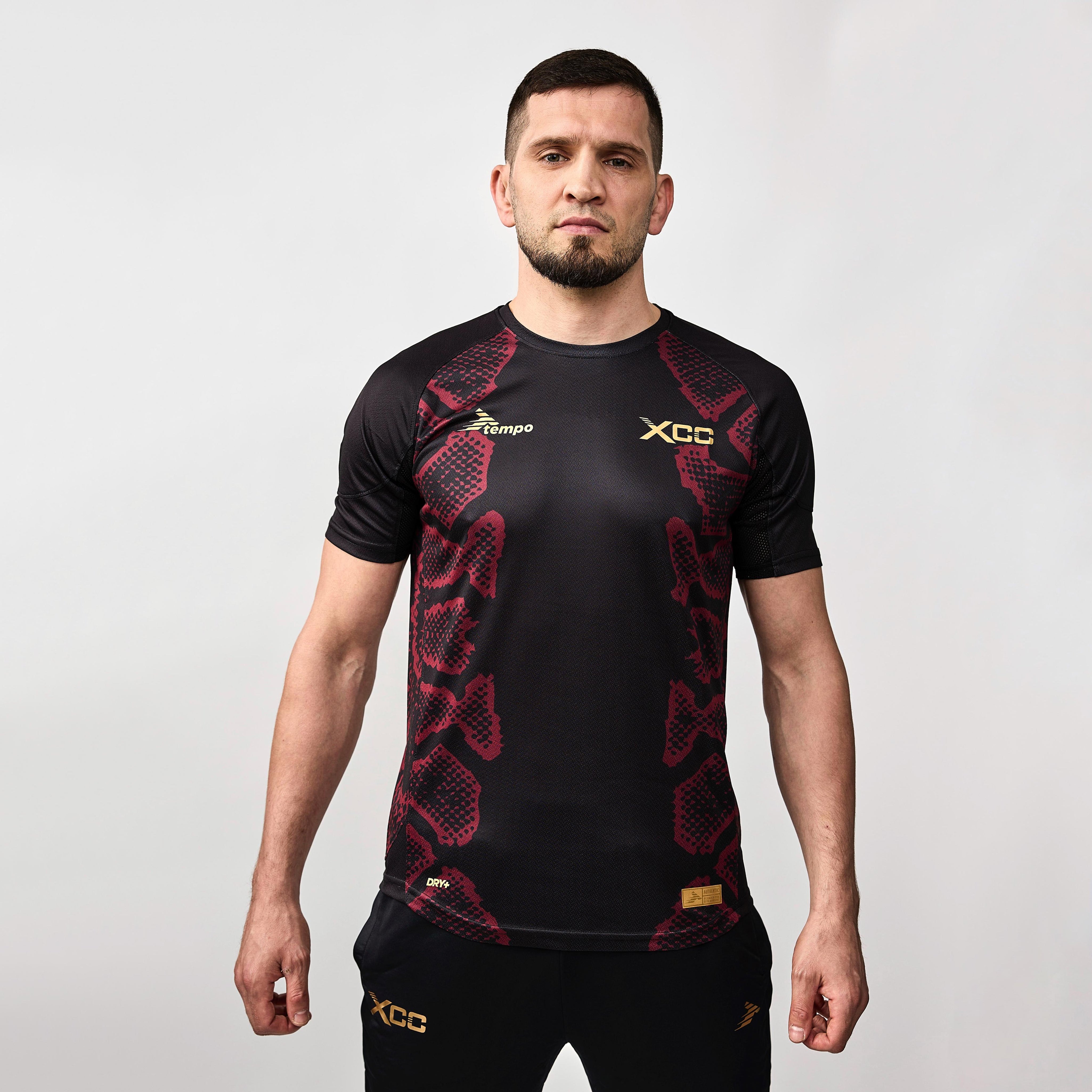 XCC Fight Night Herren Walkout Trikot - Schwarz/Rot
