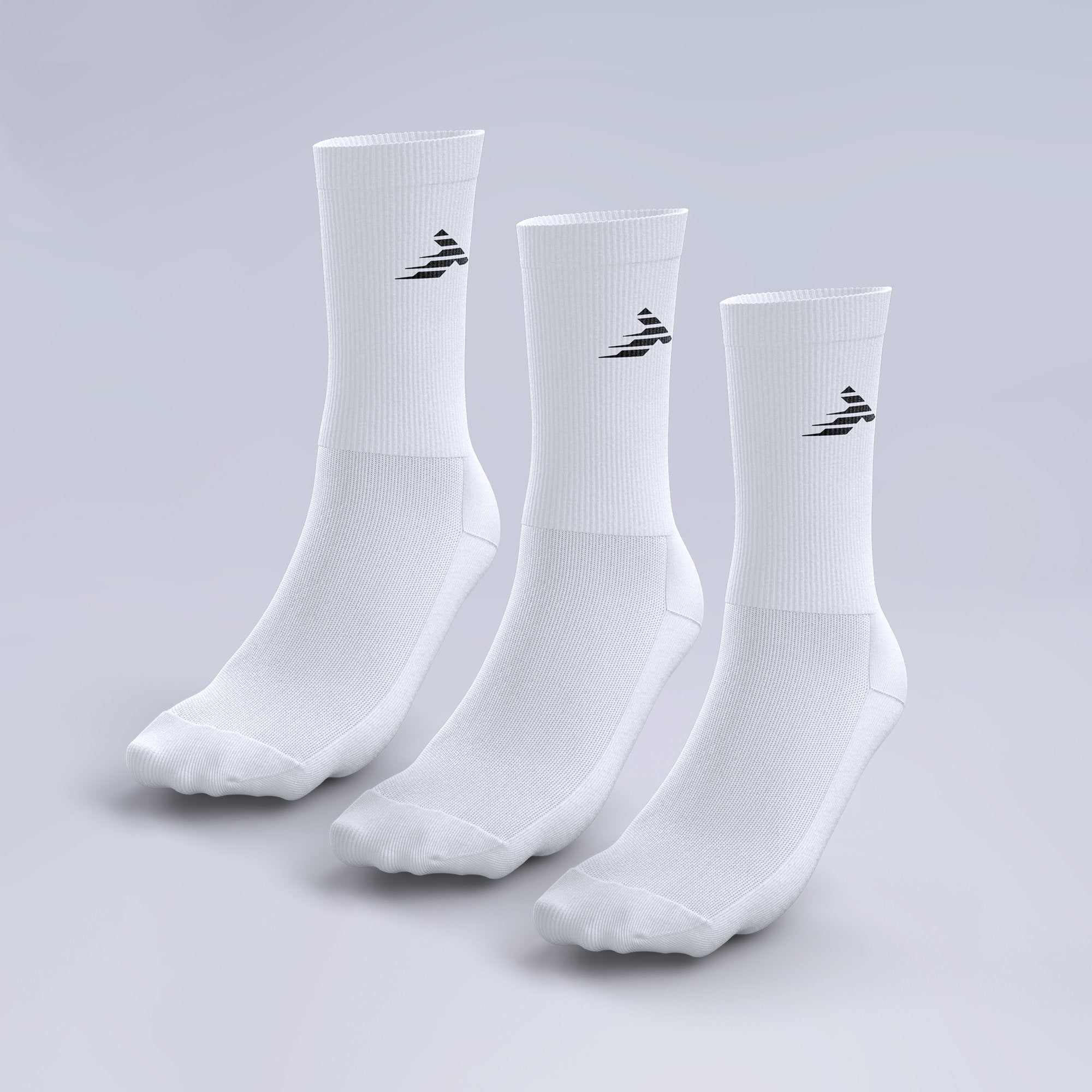 3 Pack Crew Socks White